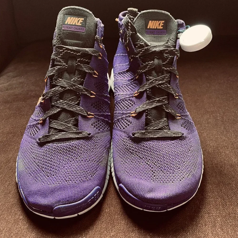 Mint Nike Flyknit Chukka boot sneaker purple mens 11 US 45 EUR rare colorway
